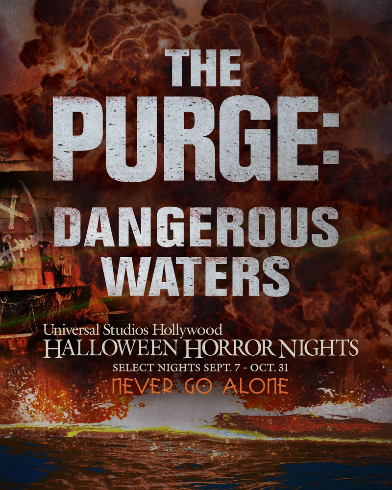 The Purge Dangerous Waters key art - HHN 2023 at USH